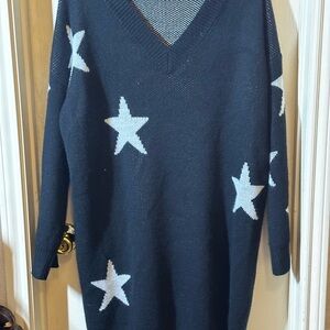 SHEIN Women's Black Star Sweater dress